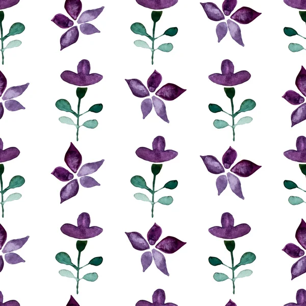 Patrón sin costura acuarela floral — Archivo Imágenes Vectoriales