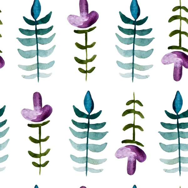 Florales Aquarell nahtloses Muster — Stockvektor