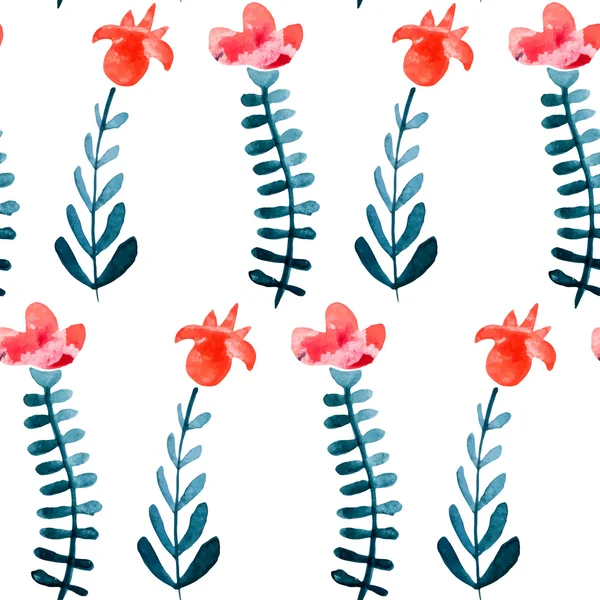 Floral watercolor seamless pattern — Stock Vector