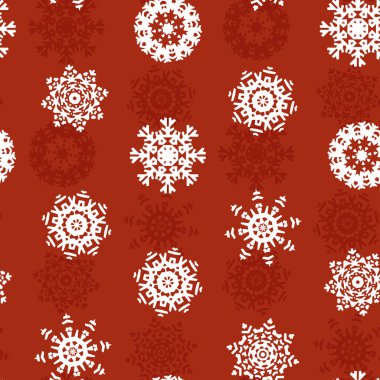 Noel süs kar taneleri ile seamless modeli