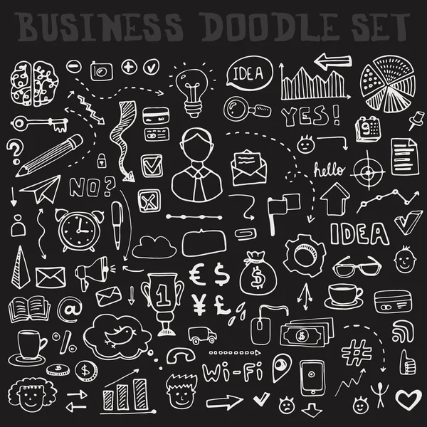 Business Doodle Element Set — Stock Vector