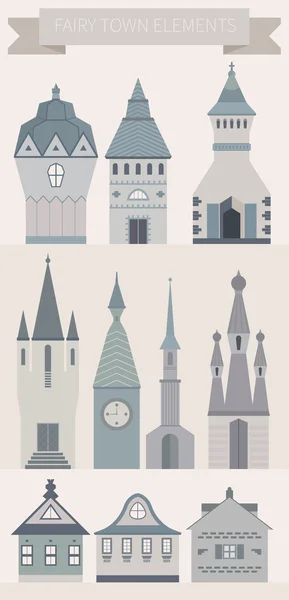 Castle Icons — Stock Vector