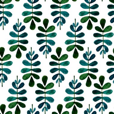 çiçek suluboya seamless modeli