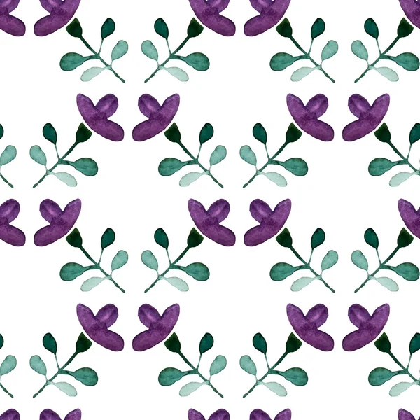 Aquarelle florale motif sans couture — Image vectorielle