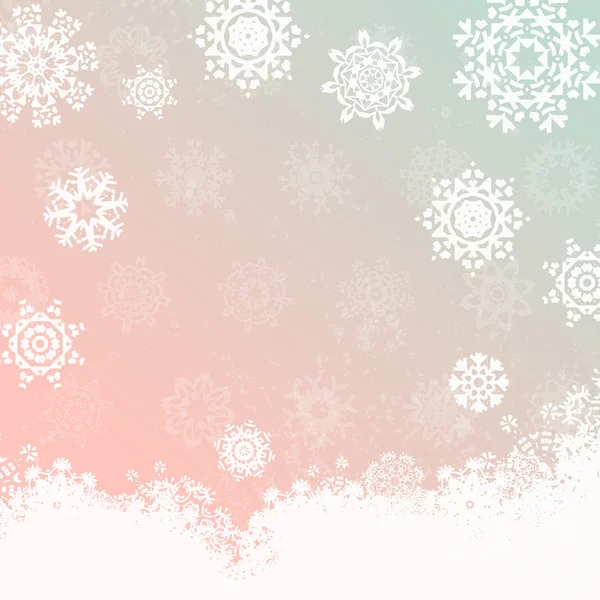 Zimní karta s sněhové vločky. — Stockový vektor