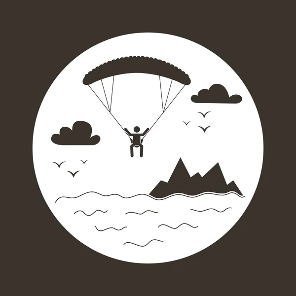 Konsep Parasailing - Stok Vektor