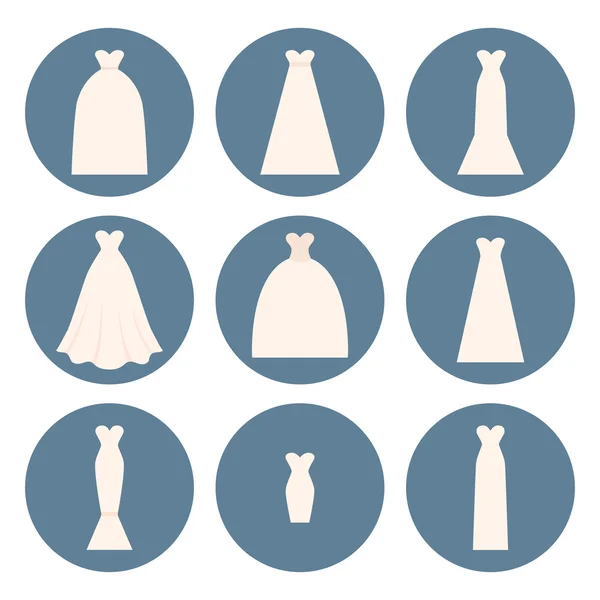 Styl sukienka ślubna — Wektor stockowy