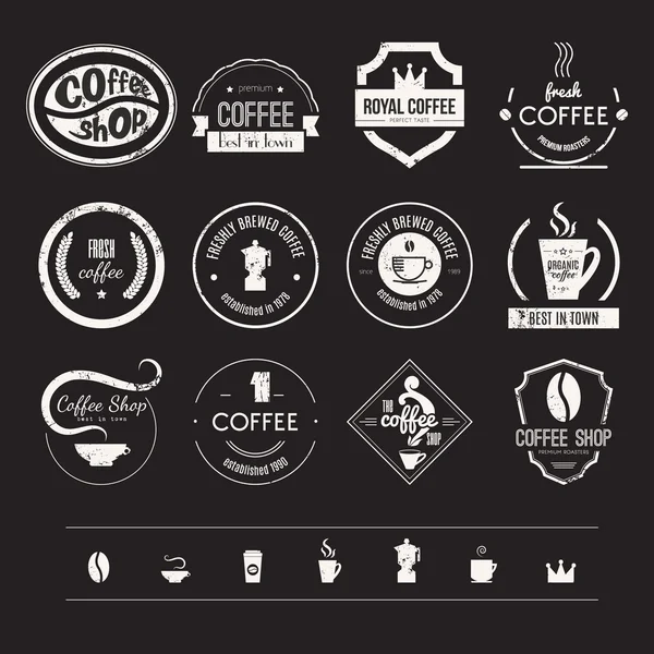 Coffee Shop Logo Kollektion — Stockvektor