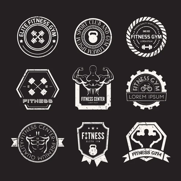 Fitness och Sport Gym logotyper — Stock vektor