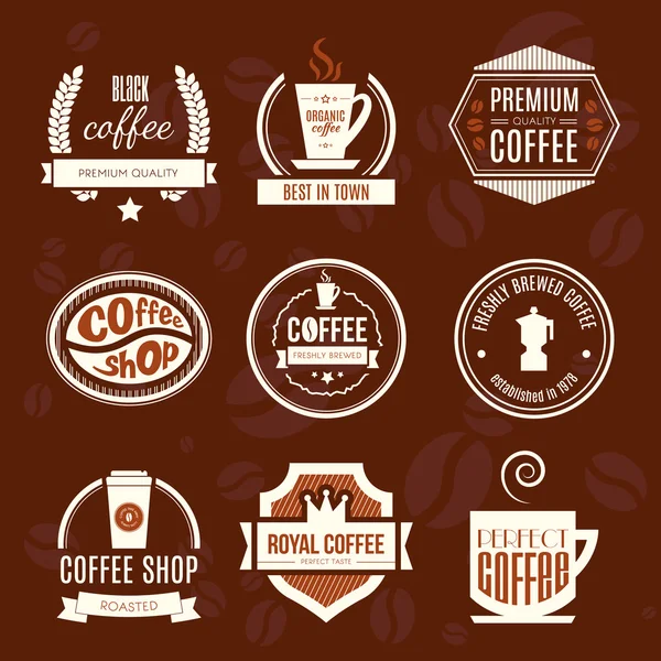 Sklep z kawa Logo kolekcji — Wektor stockowy