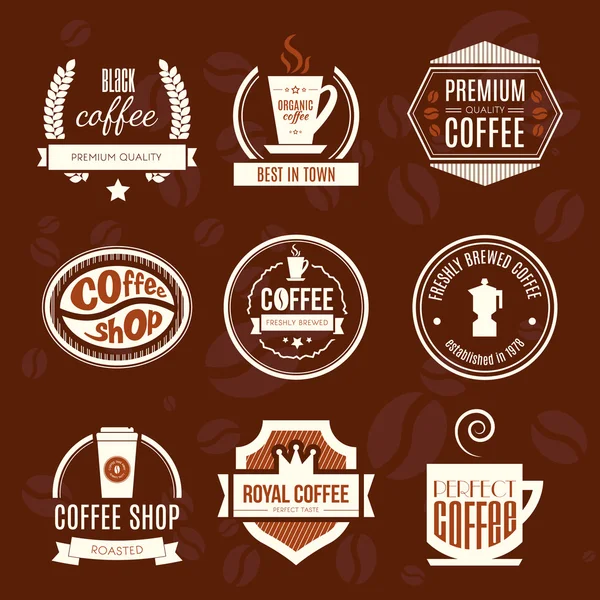 Coffee Shop Logo Collection — Stock Vector