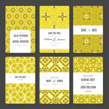 Save The Date card collection clipart