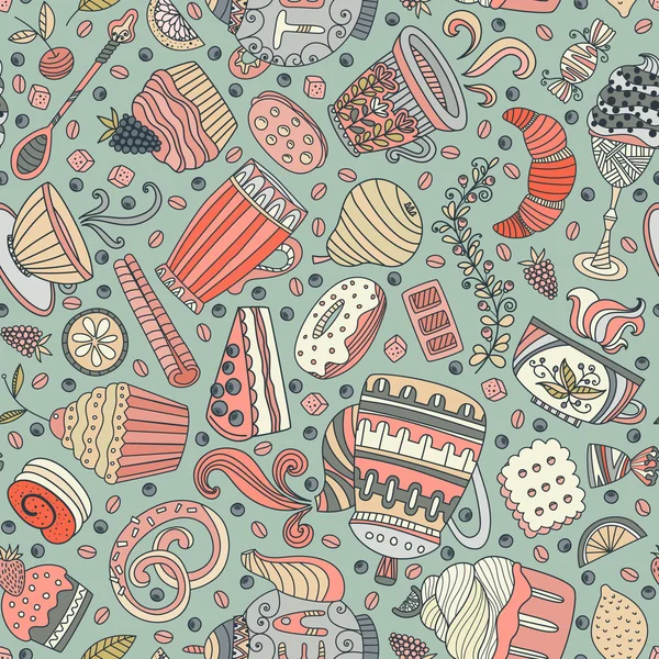 Dessert seamless pattern — Stock Vector