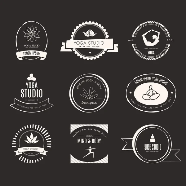 Yoga logotyper Collectio — Stock vektor