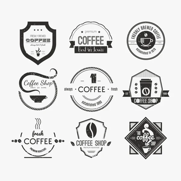 Coffee Shop Logo Collection — Stock Vector