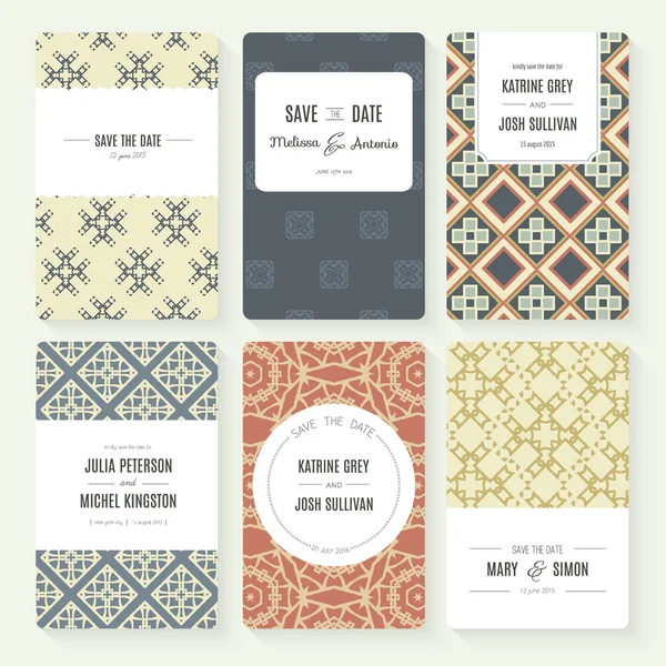 Save The Date card collection — Stock Vector