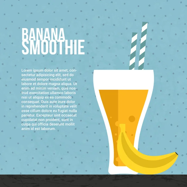 Elemento de menu smoothie de banana —  Vetores de Stock