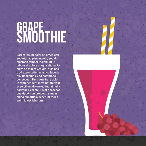 Grape smoothie menu element — Stock Vector