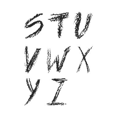 Ayrılmış Harf S, T, U, V, W, X, Y, Z.