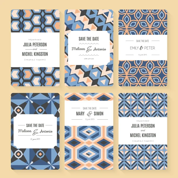 Save The Date card collection — Stock Vector