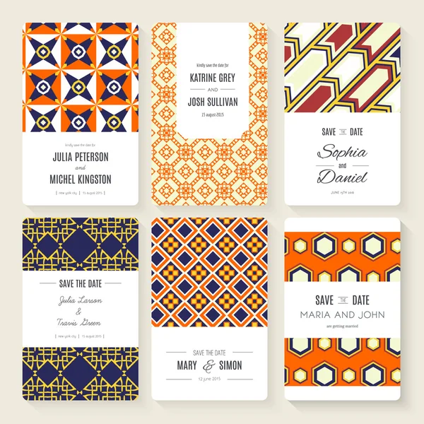 Save The Date card collection — Stock Vector