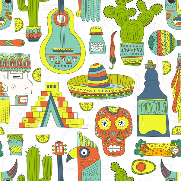 Mexico Seamless Pattern — Stock Vector