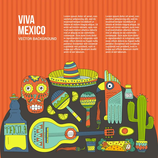 Mexico Card Template — Stock Vector