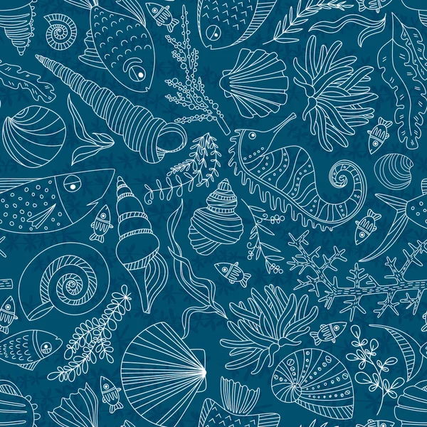 Ocean seamless pattern Royalty Free Stock Illustrations