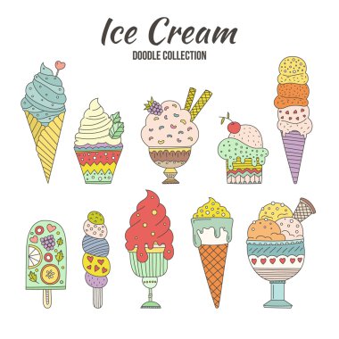 El çizimi çizgi film Dondurma.