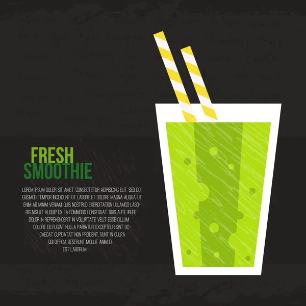 Menu Smoothie fresco —  Vetores de Stock