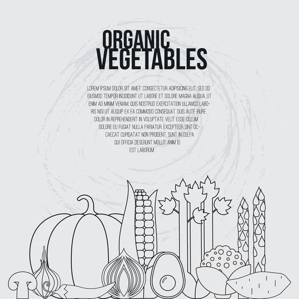 Friss zöldségek koncepció — Stock Vector