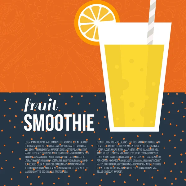 Färsk fruktsmoothie — Stock vektor