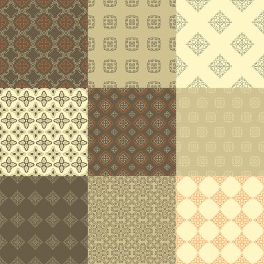 Dört geometrik Dikişsiz desen.