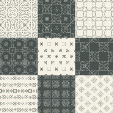 Dört geometrik Dikişsiz desen.