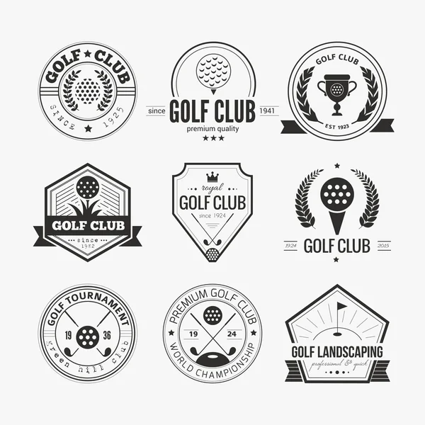 Ensemble de modèles de logo de club de golf . — Image vectorielle