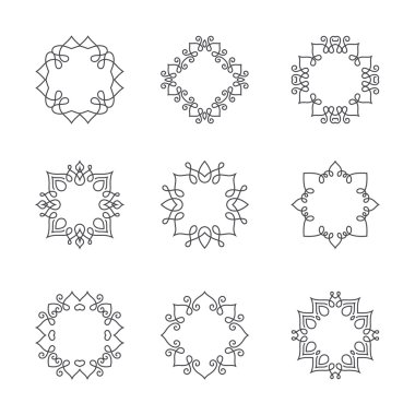 Monogram tasarım şablonları.