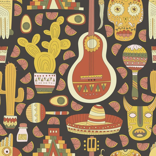 Modèle sans couture Mexique — Image vectorielle