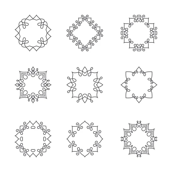 Plantillas de diseño de monograma . — Archivo Imágenes Vectoriales