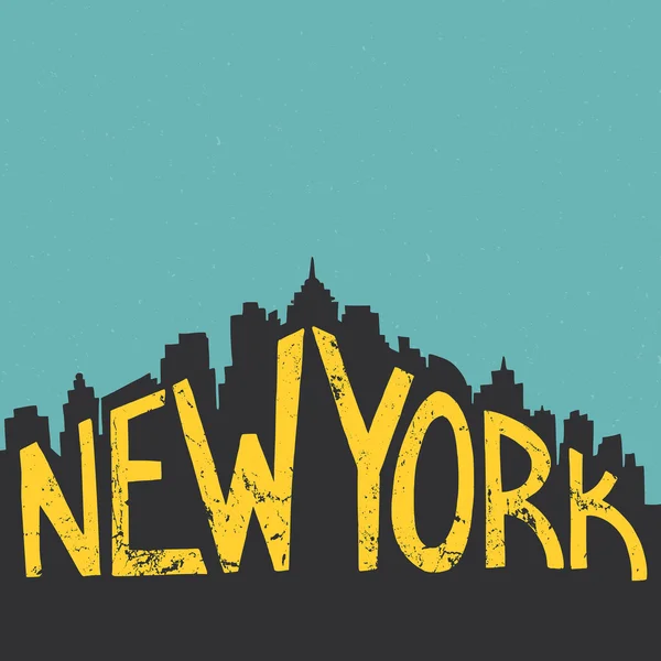 New York vintage poster — Stock Vector