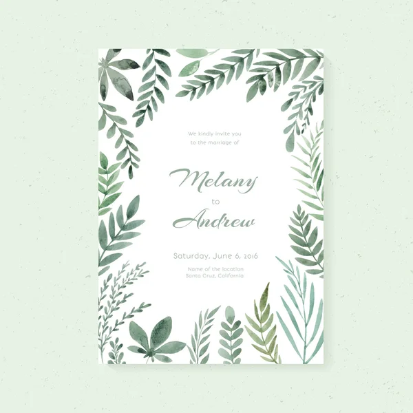 Suluboya çiçekli kart