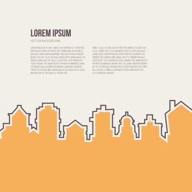 City Silhouette with copyspace