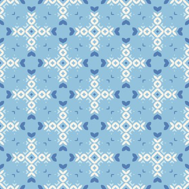 Perfect blue graphical seamless pattern.