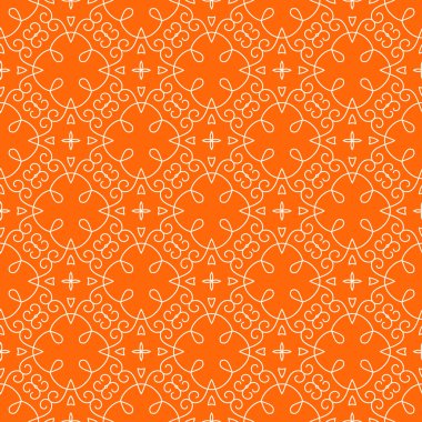 Red ornamental graphical seamless pattern