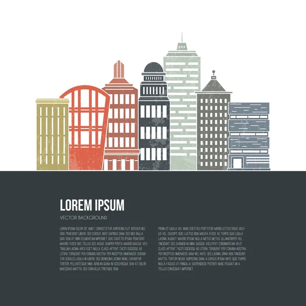 Cityscape with place for text — 스톡 벡터