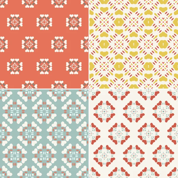 Geometric seamless patterns — Stock Vector