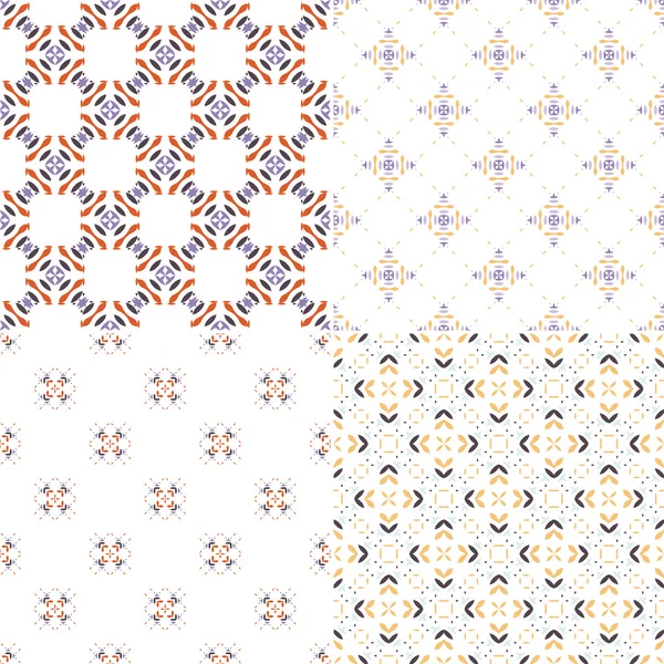 Geometric seamless patterns — Stock Vector