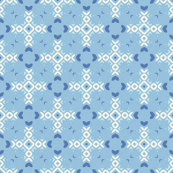 Perfekte blaue grafische nahtlose Muster. — Stockvektor