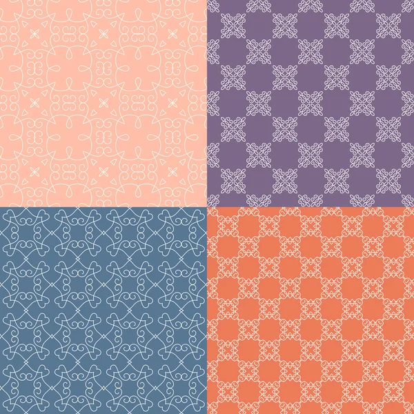 Nine  seamless geometrical patterns — ストックベクタ