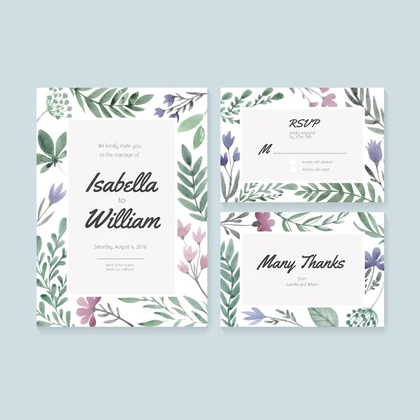 Düğün kartları koleksiyonu — Stok Vektör