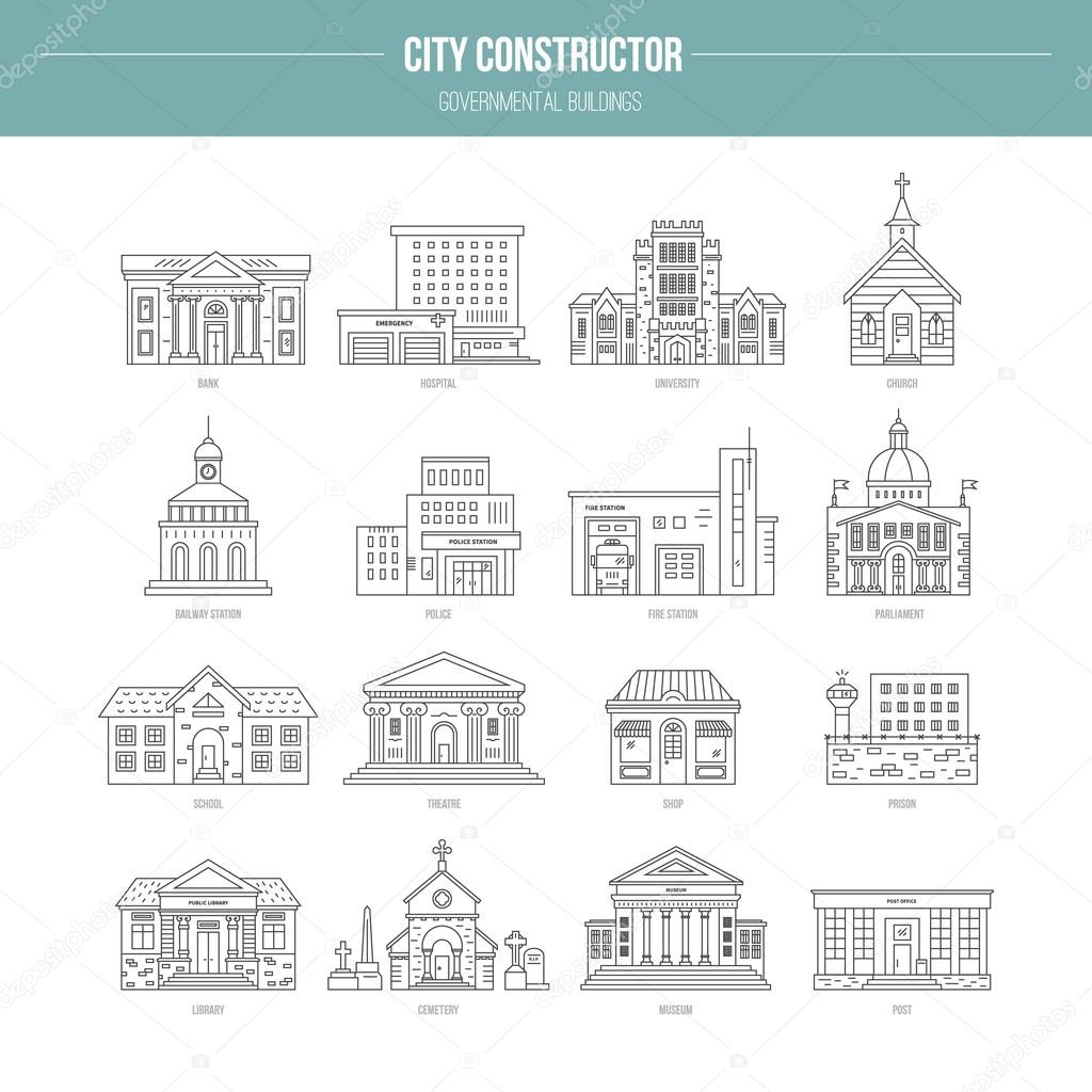 Governmental Buildings icons